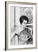 Prime Minister Indira Gandhi of India at the National Press Club Washington, 1966-Warren K^ Leffler-Framed Photographic Print