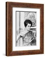 Prime Minister Indira Gandhi of India at the National Press Club Washington, 1966-Warren K^ Leffler-Framed Photographic Print