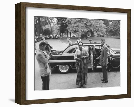 Prime Minister of Ghana, Kwame Nkrumah Arriving at the White House-Ed Clark-Framed Photographic Print