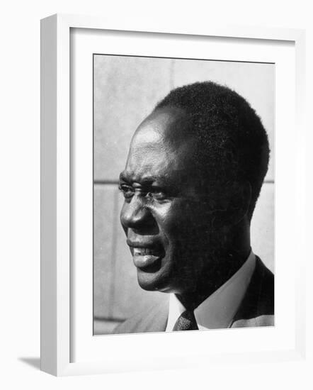 Prime Minister of Ghana Kwame Nkrumah Attending the Ghana Independence Ceremonies-null-Framed Photographic Print