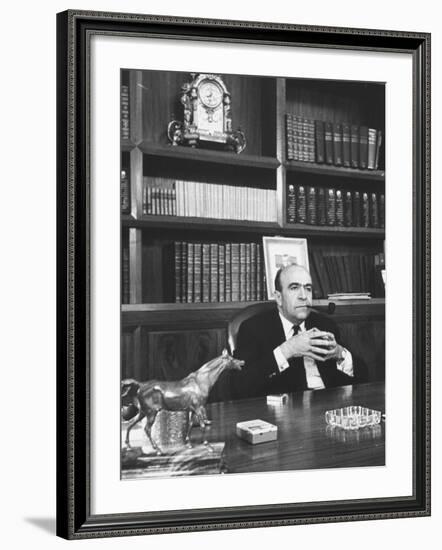 Prime Minister of Iran Amir Abbas Hoveida-Dmitri Kessel-Framed Premium Photographic Print