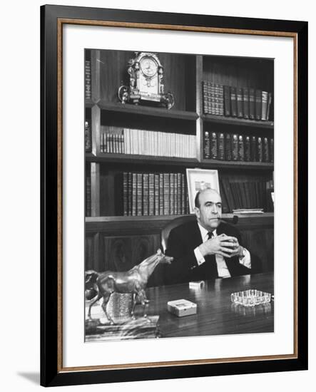 Prime Minister of Iran Amir Abbas Hoveida-Dmitri Kessel-Framed Premium Photographic Print