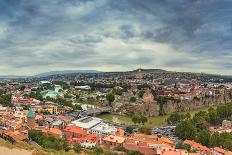 Evening View of Tbilisi from Narikala Fortress, Georgian Country-PrimePhoto-Photographic Print