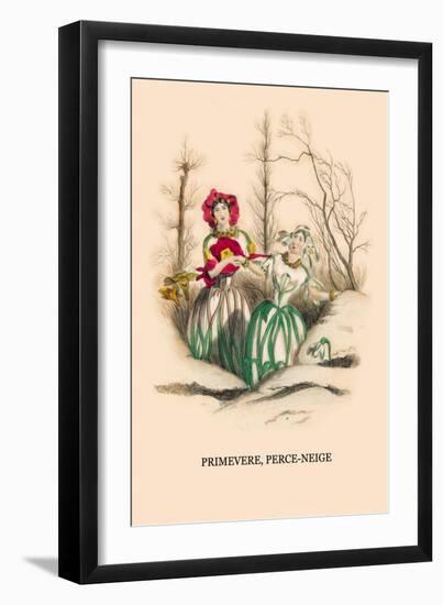 Primevere, Perce-Neige-J.J. Grandville-Framed Art Print