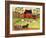 Primitive Americana Sheep with Horse and Wagon Cheryl Bartley-Cheryl Bartley-Framed Giclee Print