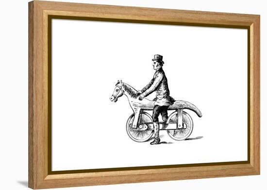 Primitive Bicycle, a Form of Dandy Horse, C1818-null-Framed Premier Image Canvas