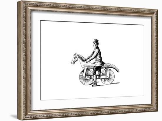 Primitive Bicycle, a Form of Dandy Horse, C1818-null-Framed Giclee Print
