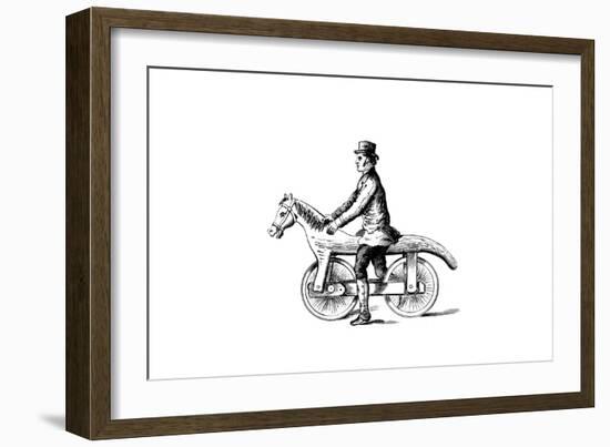 Primitive Bicycle, a Form of Dandy Horse, C1818-null-Framed Giclee Print