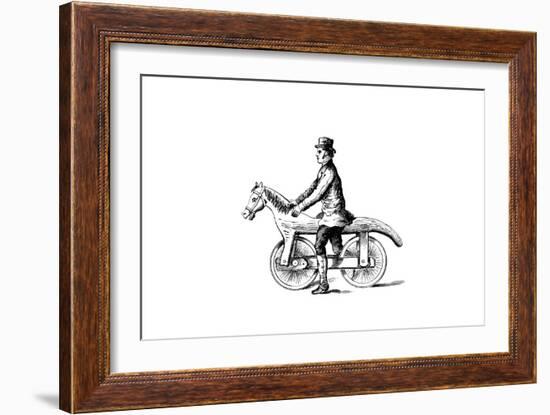 Primitive Bicycle, a Form of Dandy Horse, C1818-null-Framed Giclee Print