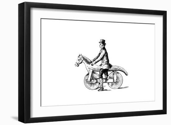 Primitive Bicycle, a Form of Dandy Horse, C1818-null-Framed Giclee Print