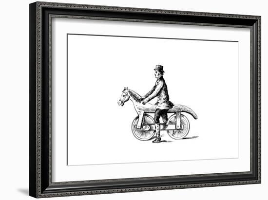 Primitive Bicycle, a Form of Dandy Horse, C1818-null-Framed Giclee Print