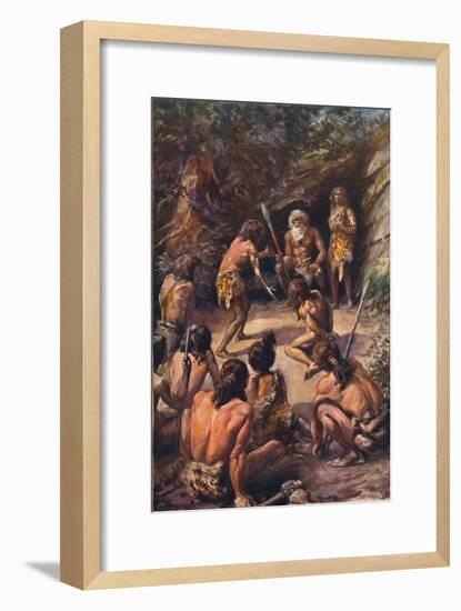 Primitive justice: an appeal to the head of the tribe, 1907-Unknown-Framed Giclee Print