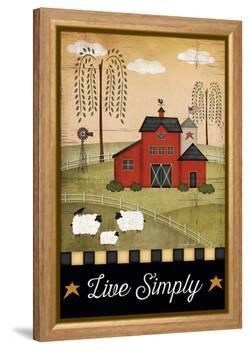 Primitive Live Simply-Jennifer Pugh-Framed Stretched Canvas