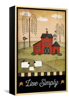 Primitive Live Simply-Jennifer Pugh-Framed Stretched Canvas