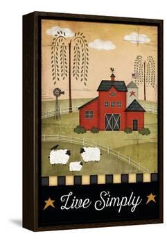 Primitive Live Simply-Jennifer Pugh-Framed Stretched Canvas