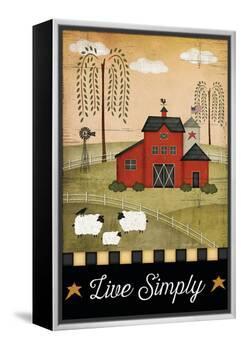 Primitive Live Simply-Jennifer Pugh-Framed Stretched Canvas