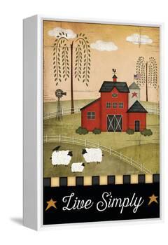 Primitive Live Simply-Jennifer Pugh-Framed Stretched Canvas