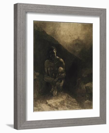 Primitive Man, 1872-Odilon Redon-Framed Giclee Print