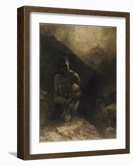 Primitive Man, 1872-Odilon Redon-Framed Giclee Print