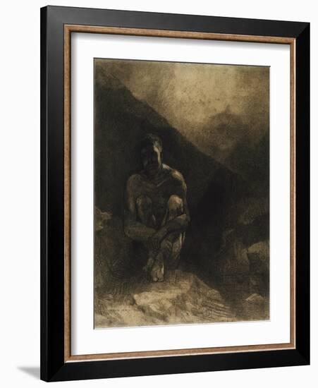 Primitive Man, 1872-Odilon Redon-Framed Giclee Print