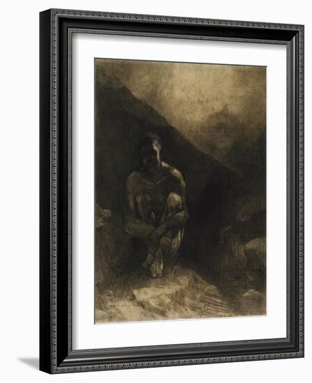 Primitive Man, 1872-Odilon Redon-Framed Giclee Print