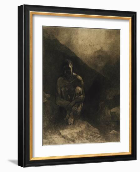 Primitive Man, 1872-Odilon Redon-Framed Giclee Print