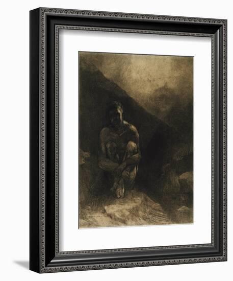 Primitive Man, 1872-Odilon Redon-Framed Giclee Print