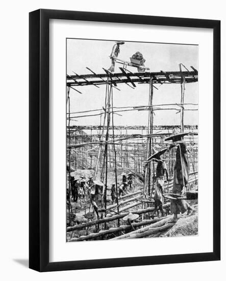 Primitive Methods in the World's Richest Tin District, Taiping, China, 1936-Ewing Galloway-Framed Giclee Print