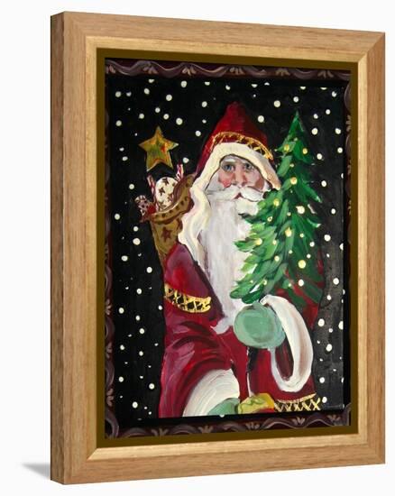 Primitive Snowman & Toys-sylvia pimental-Framed Stretched Canvas