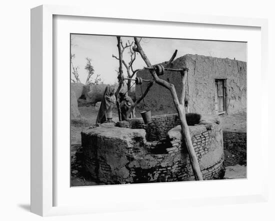 Primitive Village in Punjabi, Primitive Settlements Will Give Place to Capital City of Chandigarh-James Burke-Framed Photographic Print