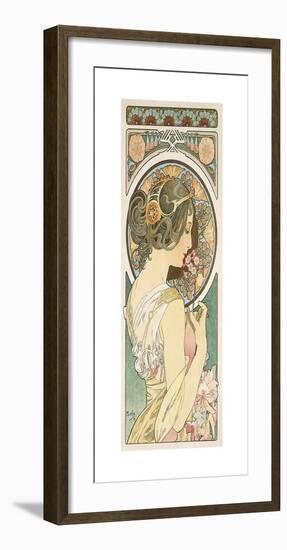 Primrose, 1899 -Focus-Alphonse Mucha-Framed Premium Giclee Print