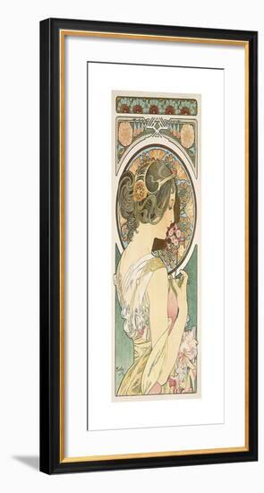 Primrose, 1899 -Focus-Alphonse Mucha-Framed Premium Giclee Print