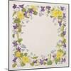 Primrose and Violet Square-Linda Benton-Mounted Giclee Print