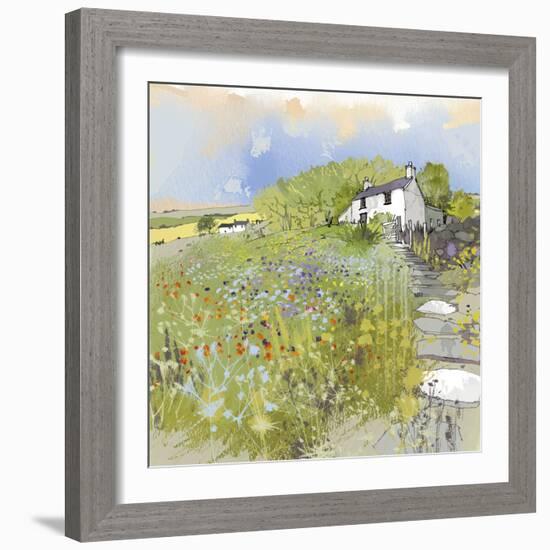 Primrose Cottage-Ken Hurd-Framed Giclee Print