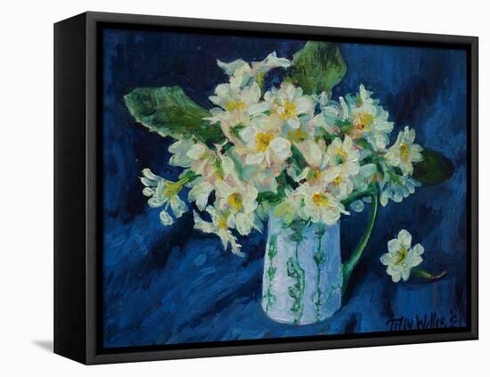 Primroses 2021 (oil)-Tilly Willis-Framed Premier Image Canvas