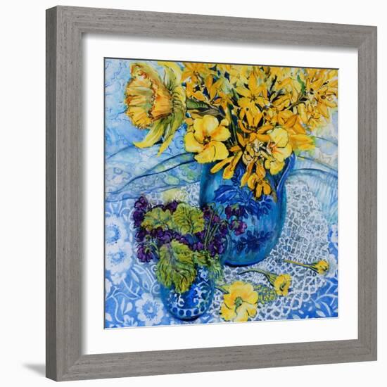 Primroses and Violets, 2000-Joan Thewsey-Framed Giclee Print