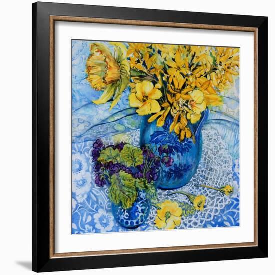 Primroses and Violets, 2000-Joan Thewsey-Framed Giclee Print