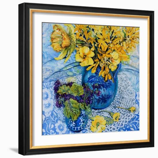 Primroses and Violets, 2000-Joan Thewsey-Framed Giclee Print