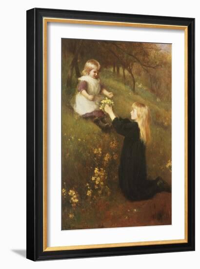 Primroses-John White-Framed Giclee Print