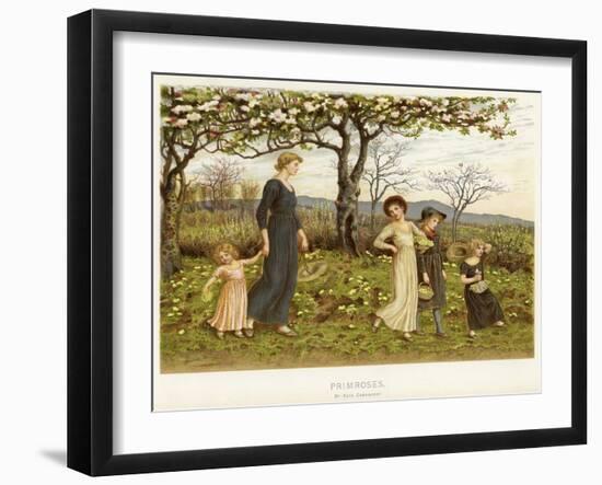 Primroses-Kate Greenaway-Framed Giclee Print