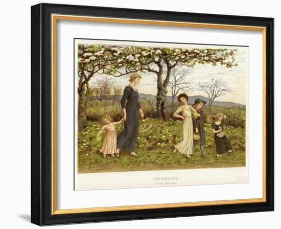 Primroses-Kate Greenaway-Framed Giclee Print