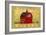 Primtive American Red Barn-Cheryl Bartley-Framed Giclee Print