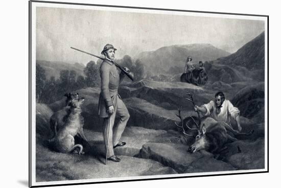 Prince Albert Stag Hunting, Mid-19th Century-Edwin Henry Landseer-Mounted Giclee Print