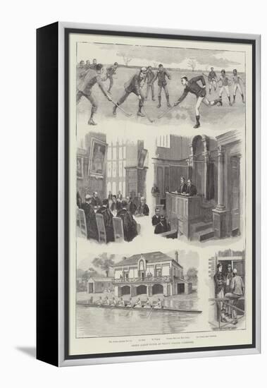 Prince Albert Victor at Trinity College, Cambridge-null-Framed Premier Image Canvas