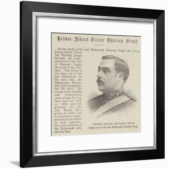 Prince Albert Victor Dhuleep Singh-null-Framed Giclee Print