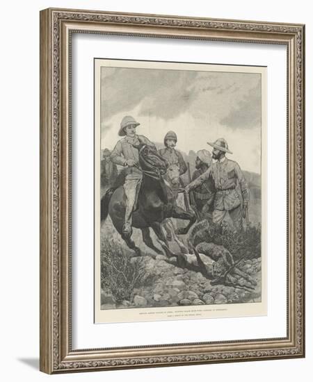 Prince Albert Victor in India, Hunting Black Buck with Cheetah at Hyderabad-Richard Caton Woodville II-Framed Giclee Print