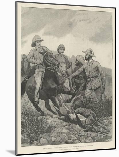 Prince Albert Victor in India, Hunting Black Buck with Cheetah at Hyderabad-Richard Caton Woodville II-Mounted Giclee Print