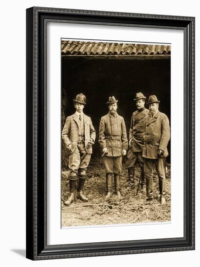 Prince Alfred, Czar Nicholas II and Ernst Ludwig, 1897-null-Framed Photographic Print