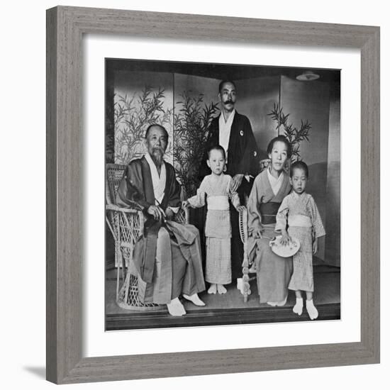 Prince and Princess Ito of Japan and their Family, 1909-Herbert Ponting-Framed Giclee Print