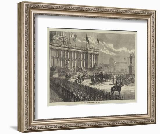 Prince Arthur at Leeds, Arrival of the Prince at the Townhall-null-Framed Giclee Print